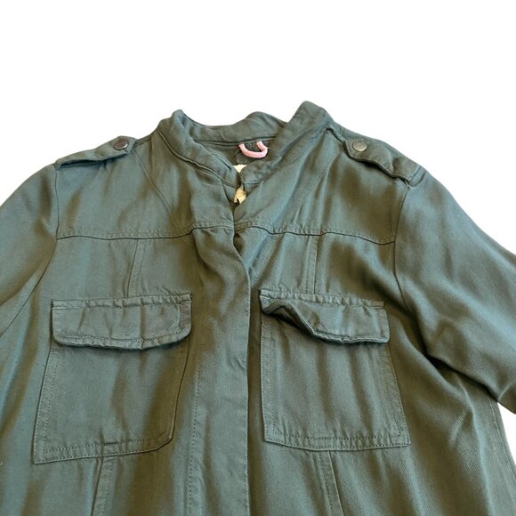Triple Five Soul Forest Green Sweater Jacket Snap-Down Comfy Casual Size Small - Picture 2 of 12